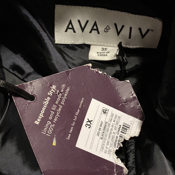 Puffer Jacket Ava & Viv Black 3x - Picture 7 of 8